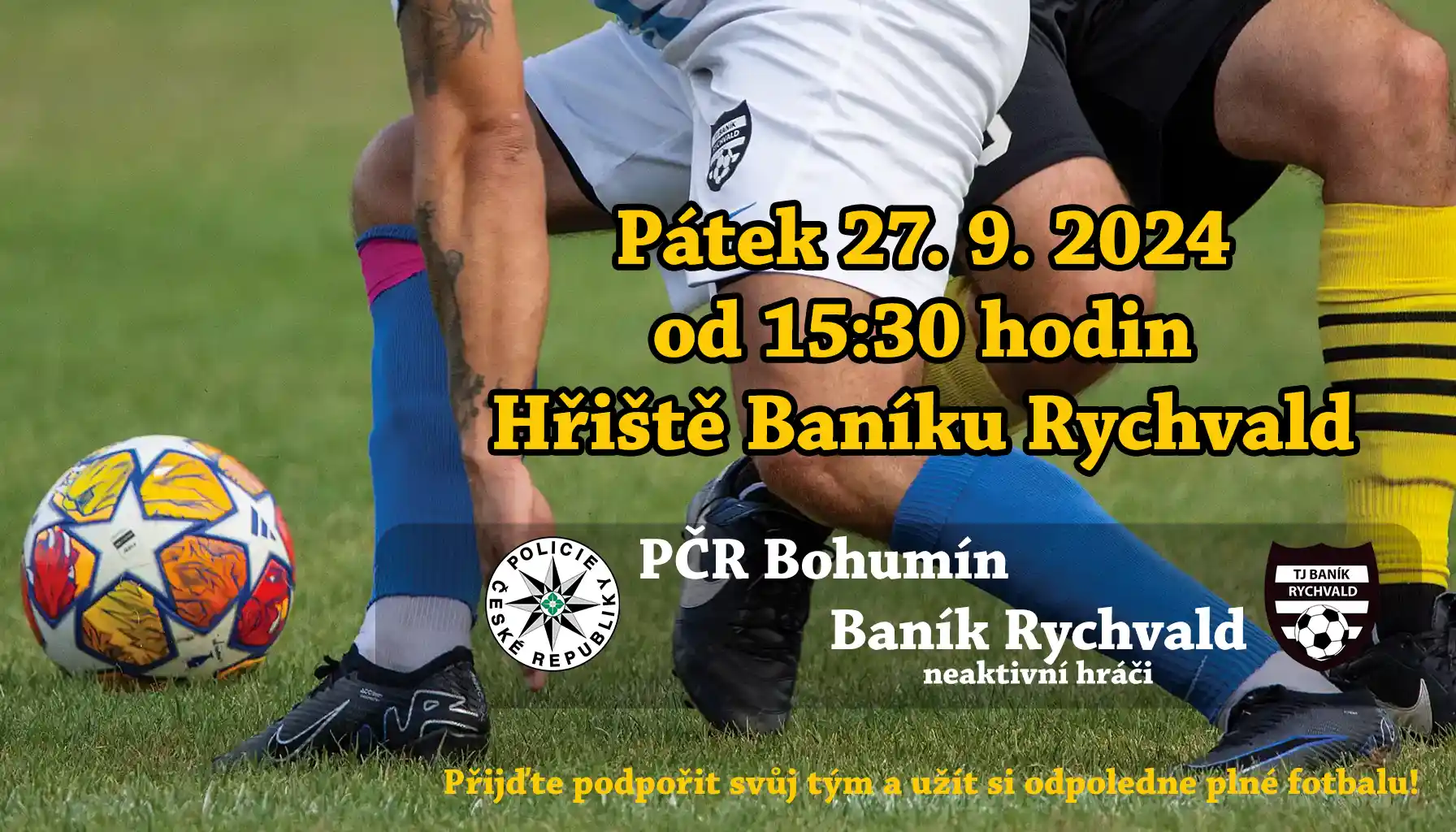 Fotbalový zápas: PČR Bohumín vs. Baník Rychvald (neaktivní hráči)