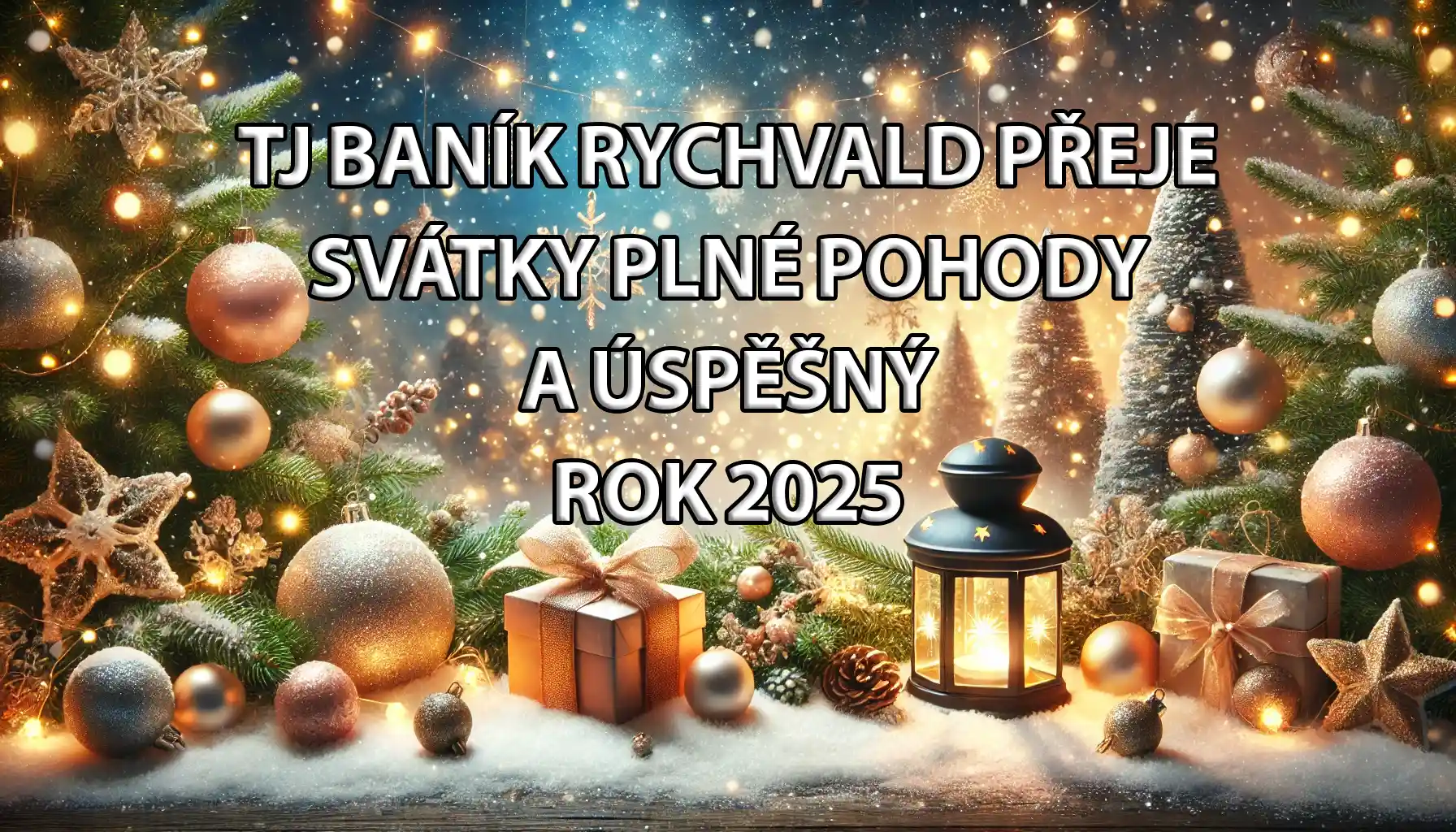 Veselé Vánoce a šťastný nový rok od TJ Baník Rychvald!